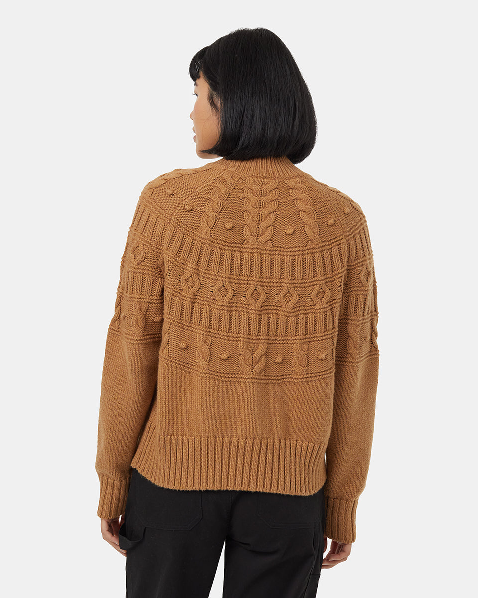Womens Highline PoMock Neck Sweater | Recycled Materials
