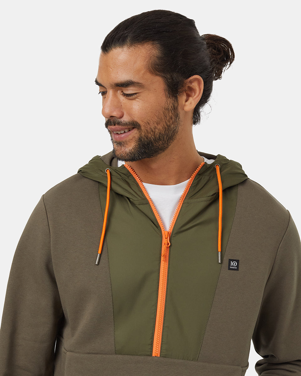 AQUNORÉ Hoodie Mens SeaFleece Contrast Anorak Hoodie | Recycled Materials