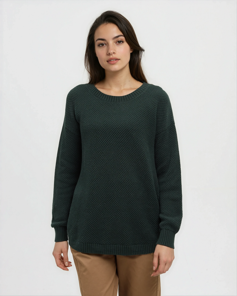 Green-Highline-Drop-Shoulder-Sweater