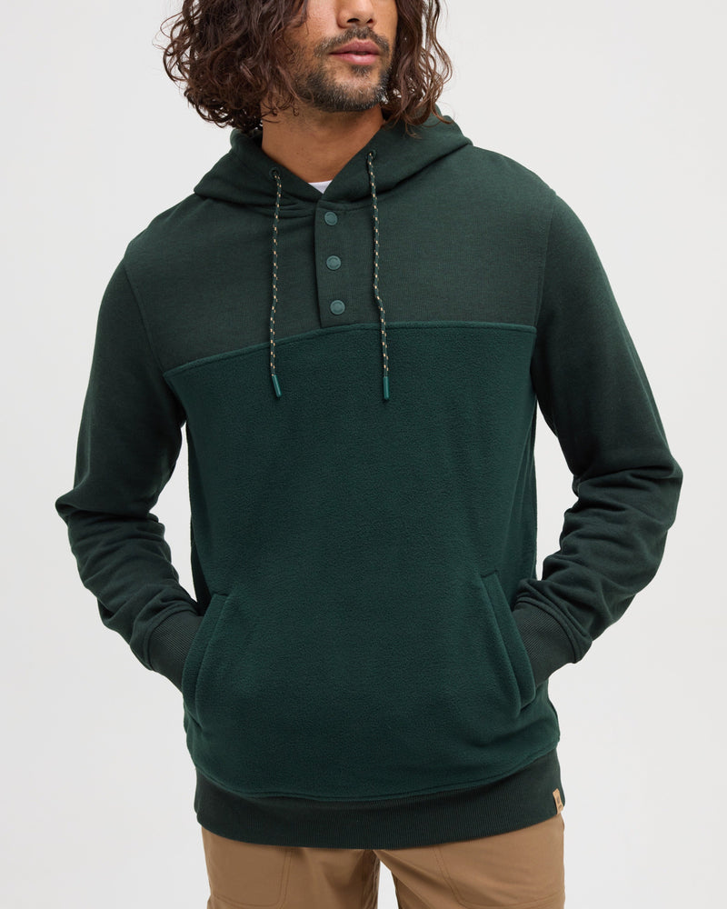 Green-M-Recycled-MicroFleece-Snap-front-Hoodie