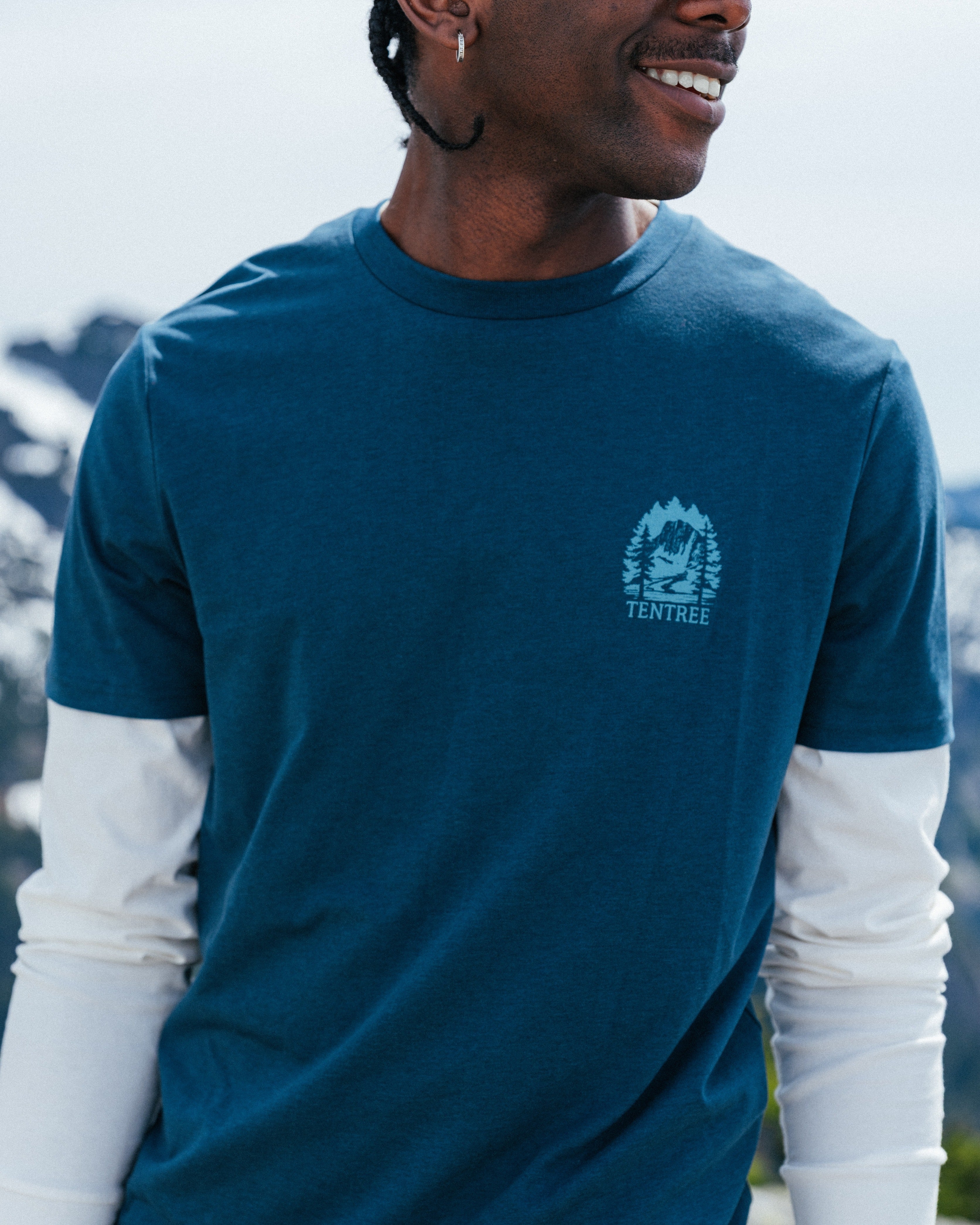 トップス tsts RECYCLEDPOLYESTERTSTURTLENECK SHIRT Mens Summit Sight T-shirt | Recycled Materials