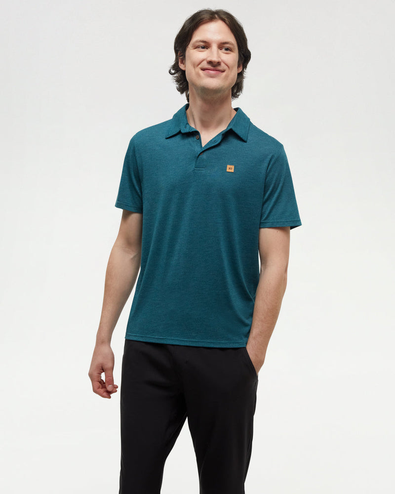 Green-Mens-Short-Sleeve-Polo-Neck-T-Shirt