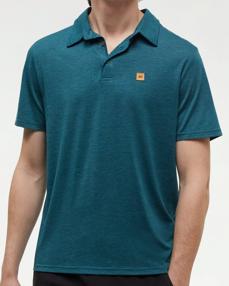Green-Mens-Short-Sleeve-Polo-Neck-T-Shirt