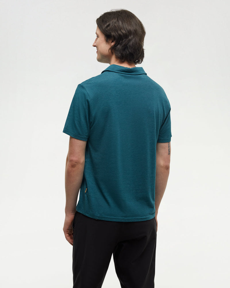 Green-Mens-Short-Sleeve-Polo-Neck-T-Shirt