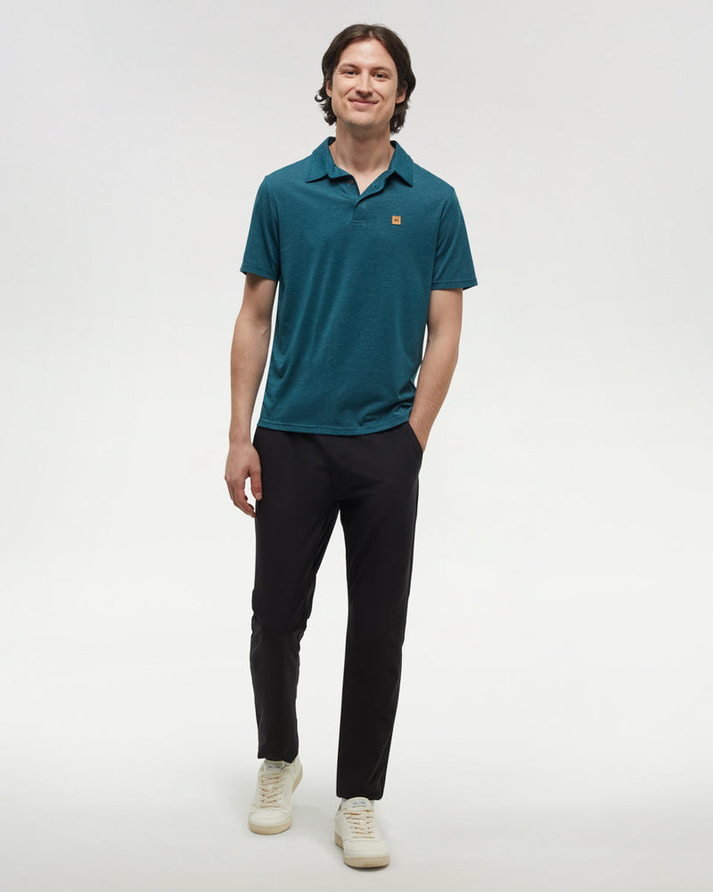 Green-Mens-Short-Sleeve-Polo-Neck-T-Shirt