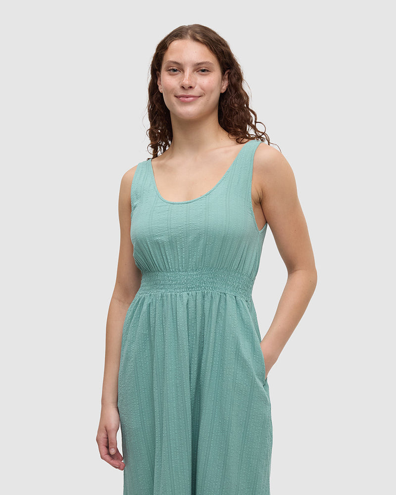 Green-Organic-Cotton-Midi-Dress