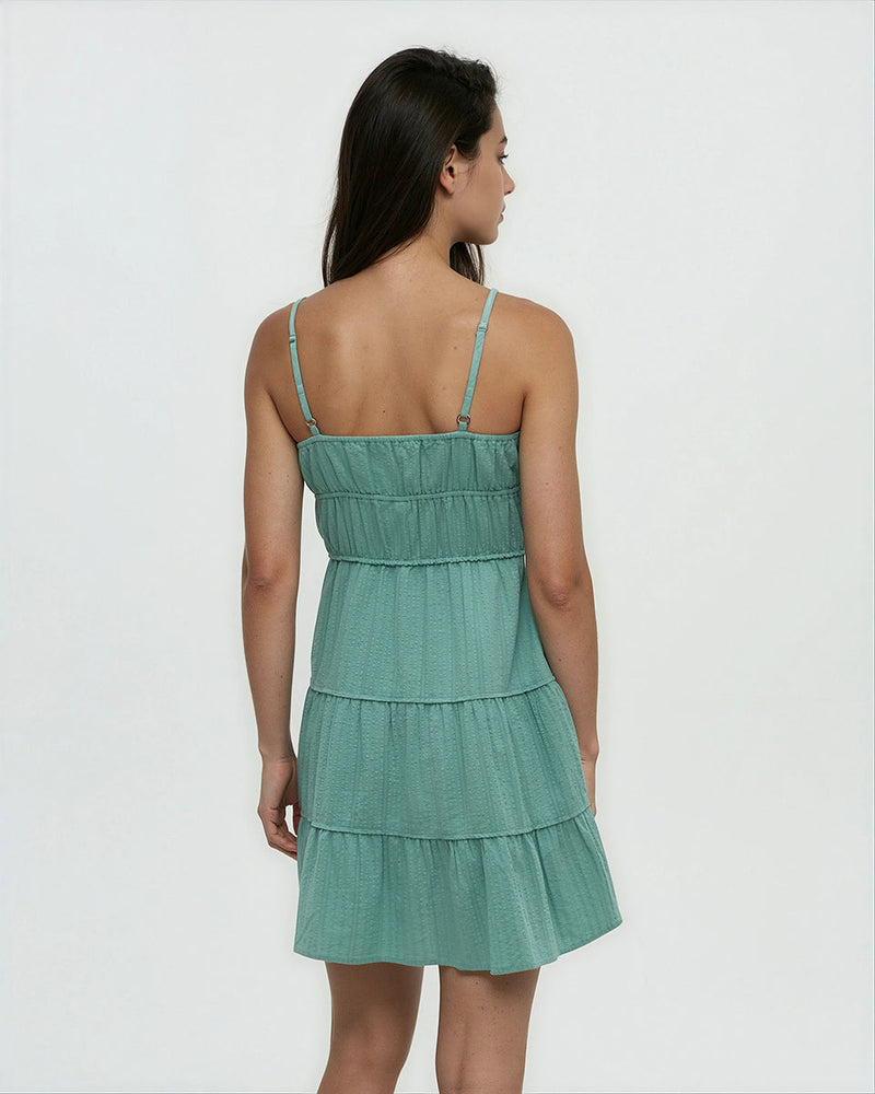 Green-Organic-Cotton-Mini-Length-Dress