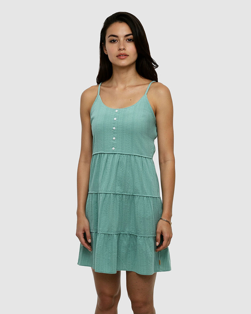 Green-Organic-Cotton-Mini-Length-Dress