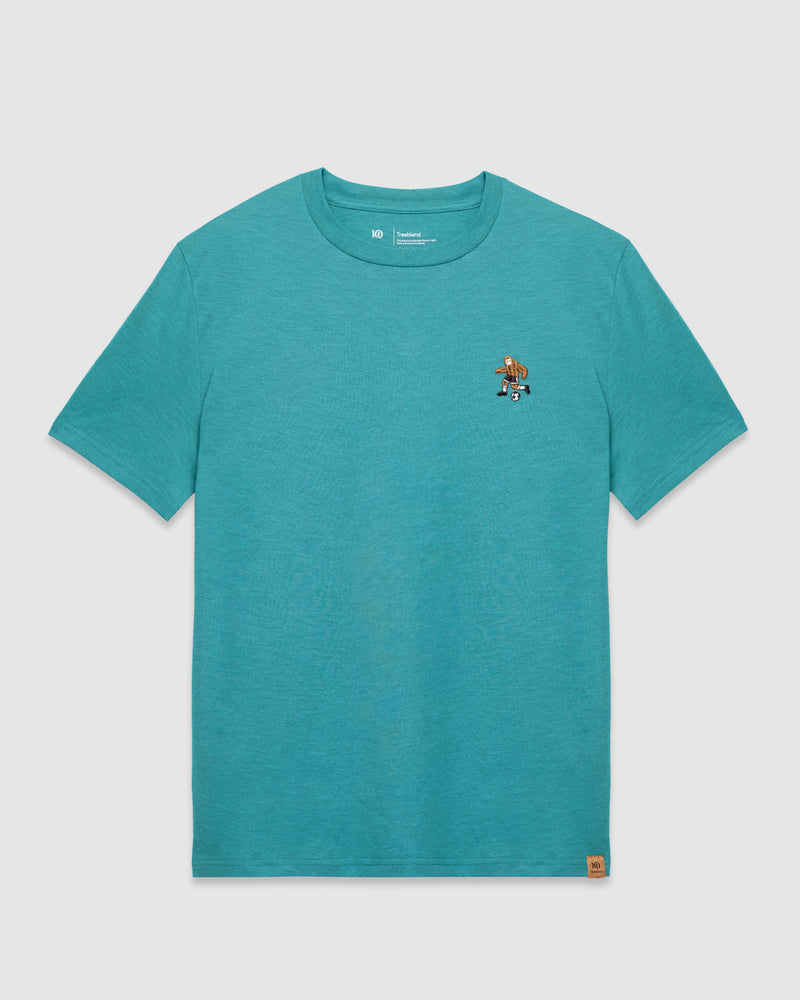 Green-Regular-Fit-Embroidered-Graphic-T-Shirt