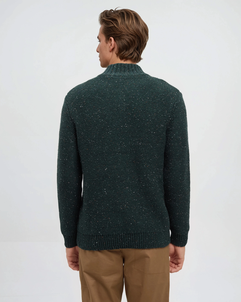 Green-Regular-Fleck-Half-Zip