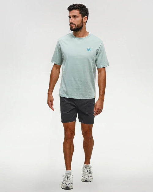 Laidback Recycled Cotton Relaxed Fit T Shirt Seafoam