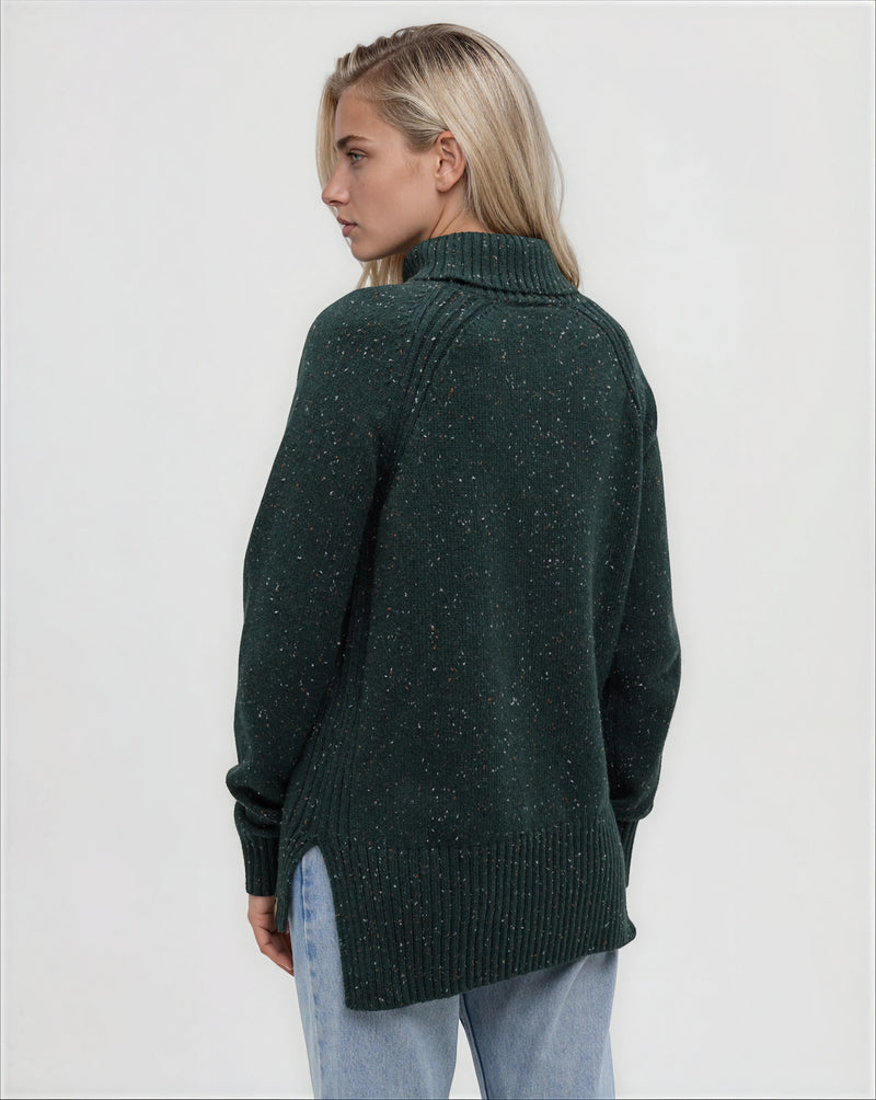 Green-Relax-Organic-Cotton-Fleck-Woven-Sweater