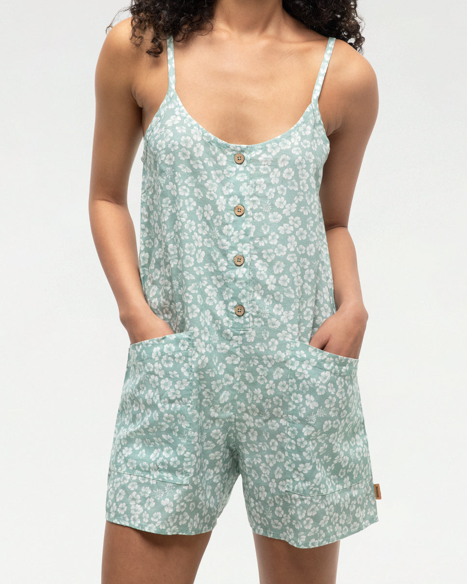 Womens Hemp Laurel Romper | Recycled Materials