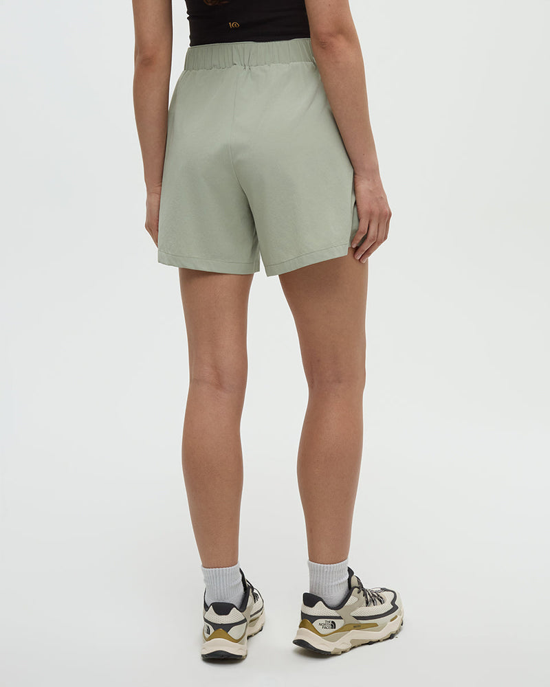 Green-Repreve-Woven-Pull-On-Short
