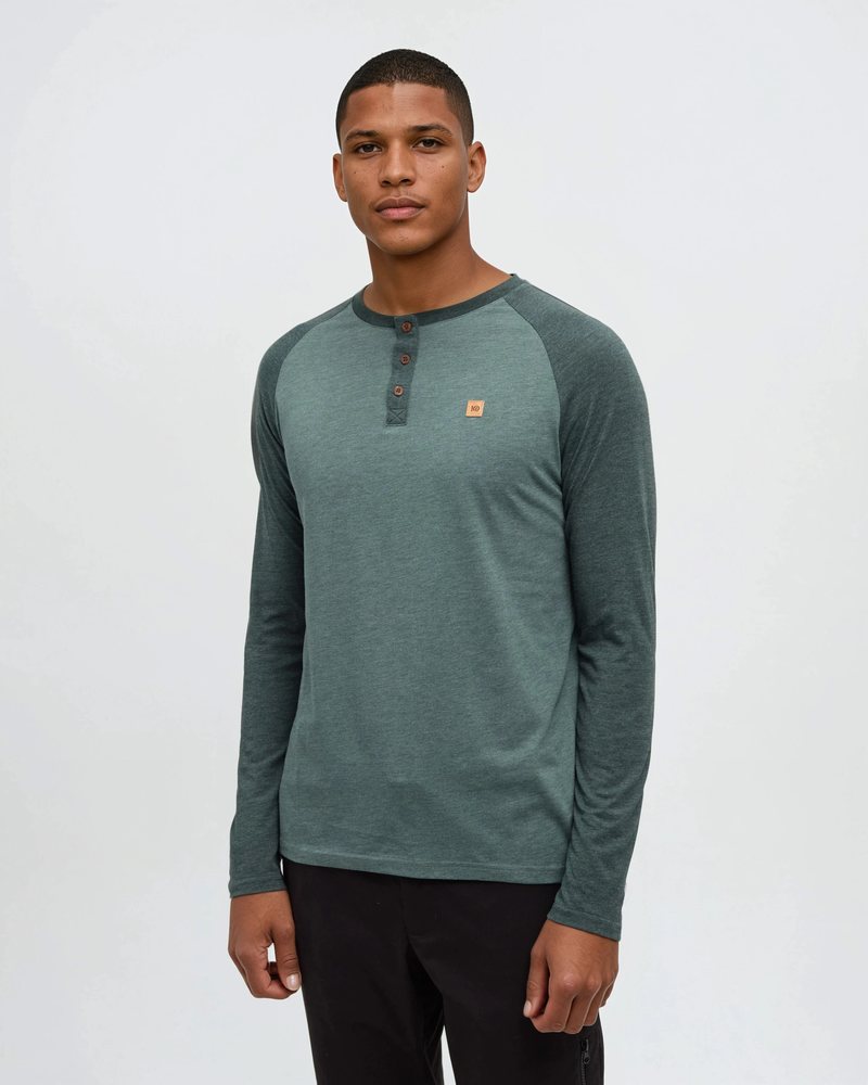 Green-TreeBlend-Classic-Henley-Longsleeve