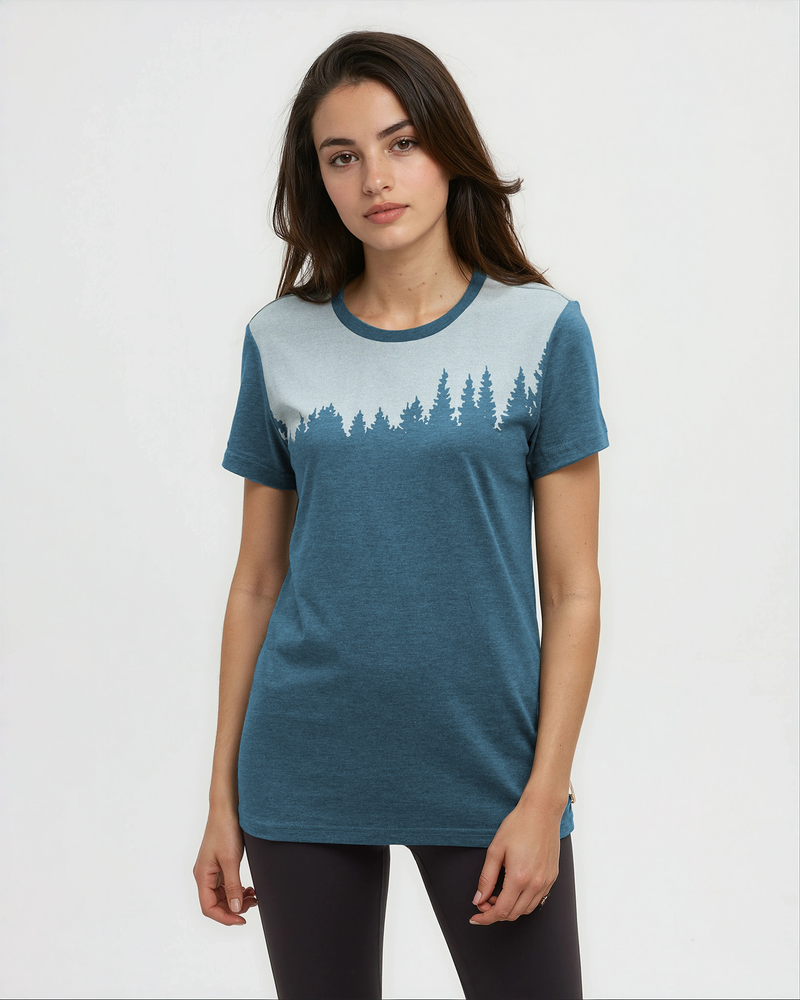 Green-TreeBlend-Regular-Graphic-T-Shirt