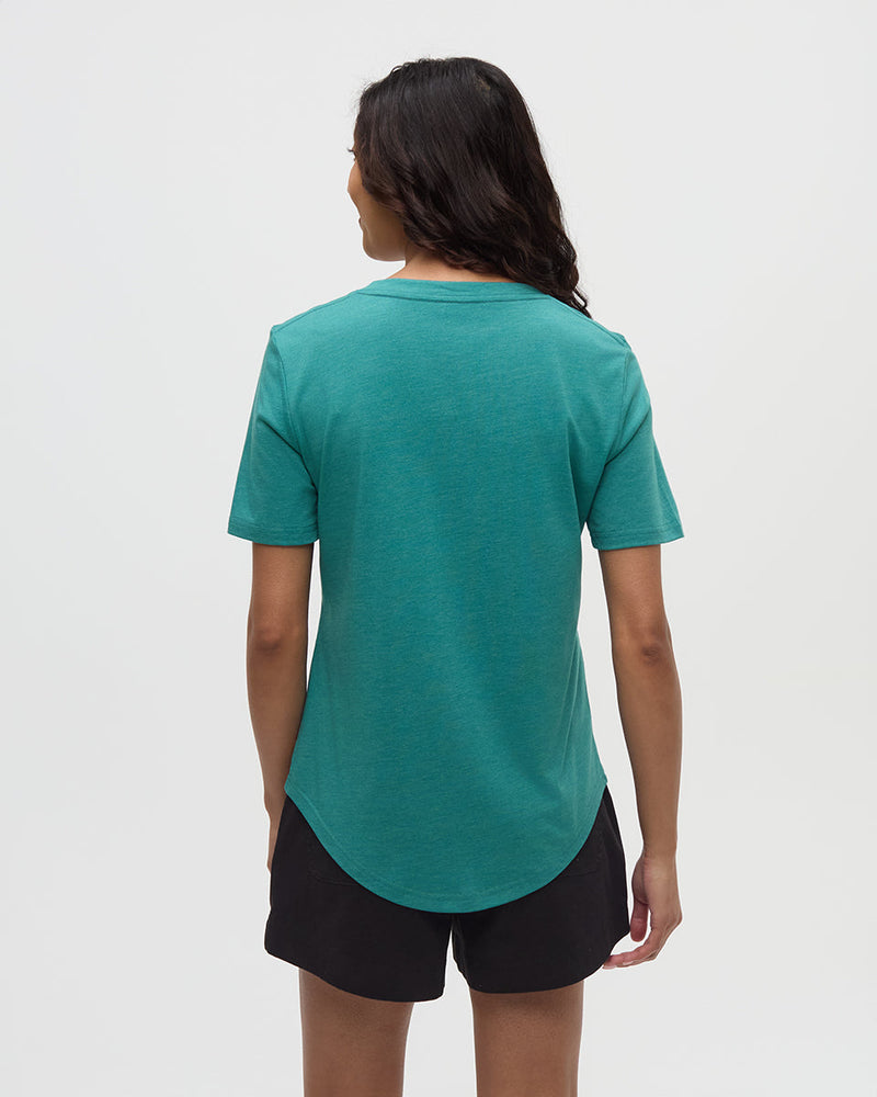 Green-TreeBlend-V-Neck-T-Shirt
