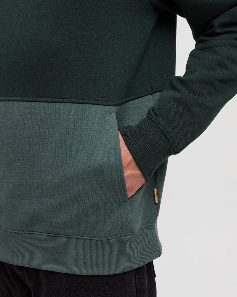 Green-TreeFleece-Relax-Fit-Color-Block-Hoodie