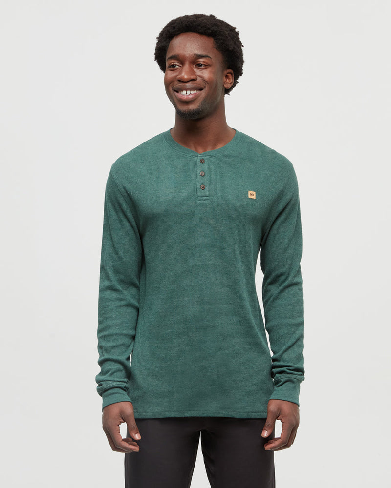 Green-TreeWaffle-Henley-Longsleeve