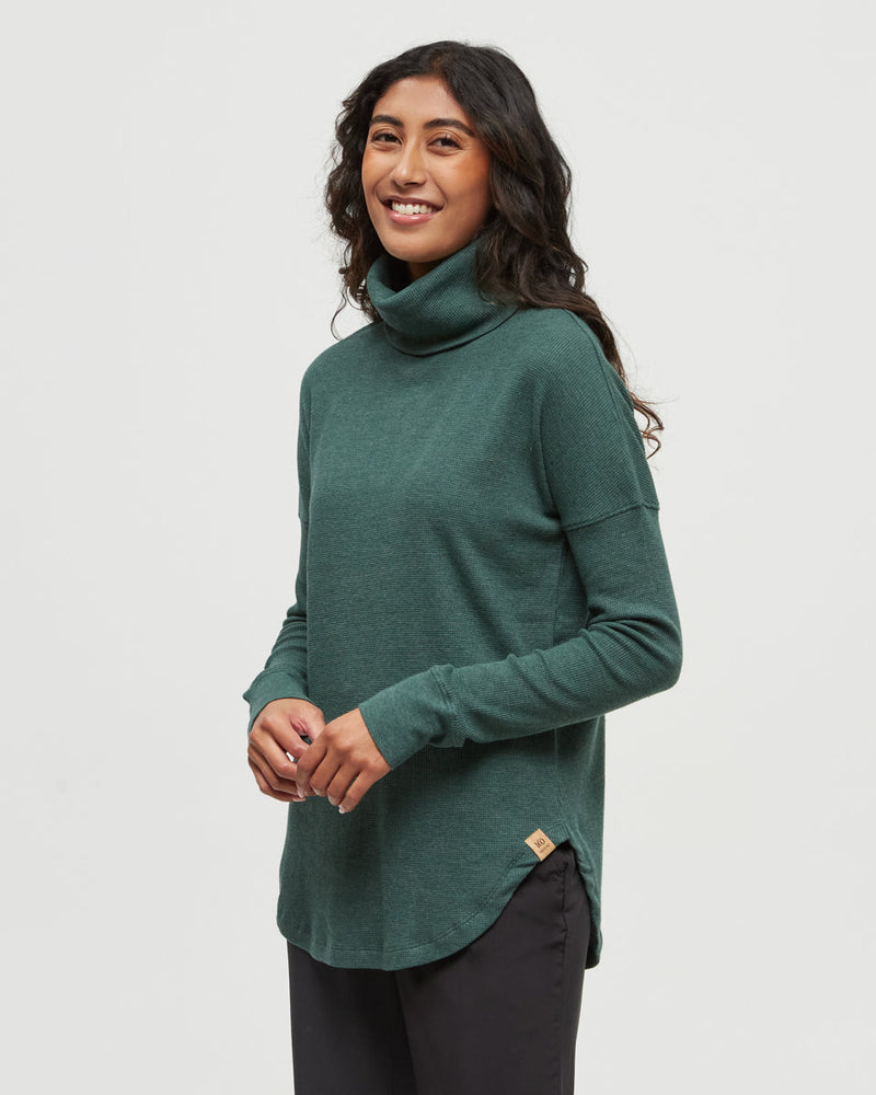 Green-TreeWaffle-Turtleneck-Longsleeve