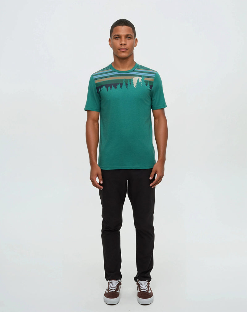 Green-Treeblend-Regular-Fit-Crew-Neck-T-shirt