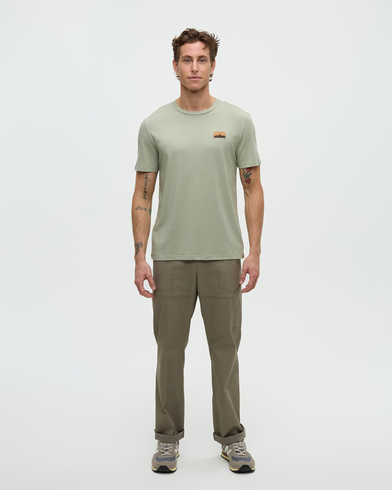Green-Treeblend-Regular-Fit-Crew-Neck-T-shirt