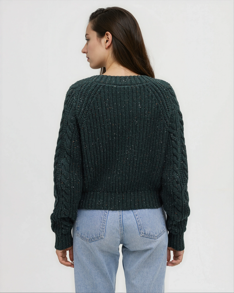 Green-Women_s-Button-front-Cropped-Cardigan