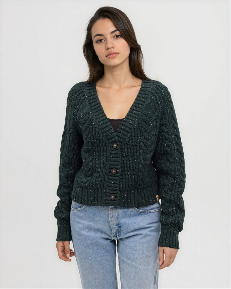 Green-Women_s-Button-front-Cropped-Cardigan