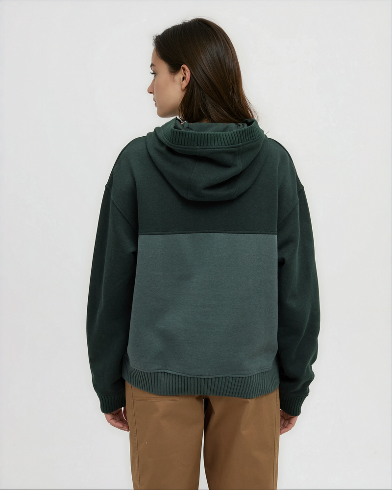 Green-Womens-Relaxed-Blocked-Hoodie
