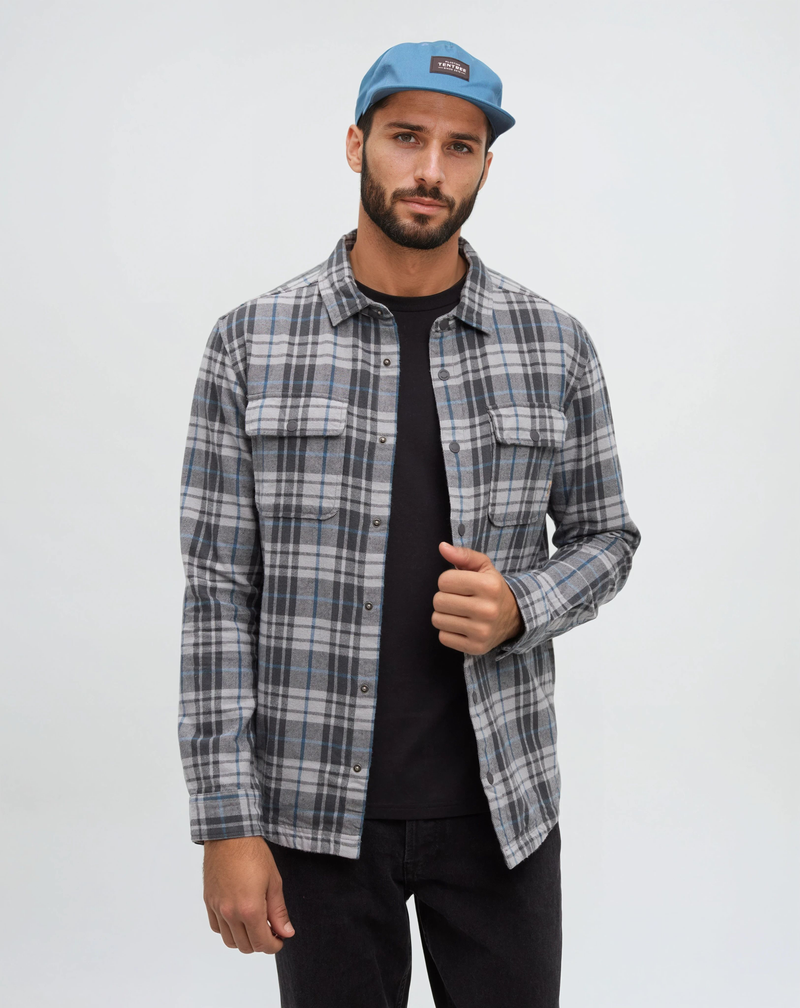 Grey-Mens-Button-Up-Shirt