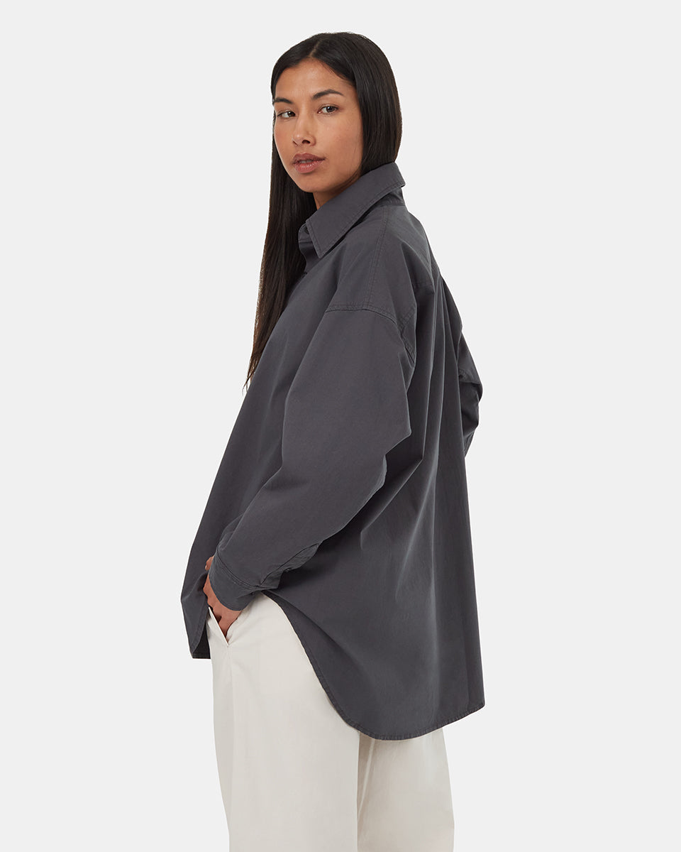 Womens EcoStretch Cotton Oversized Shirt
