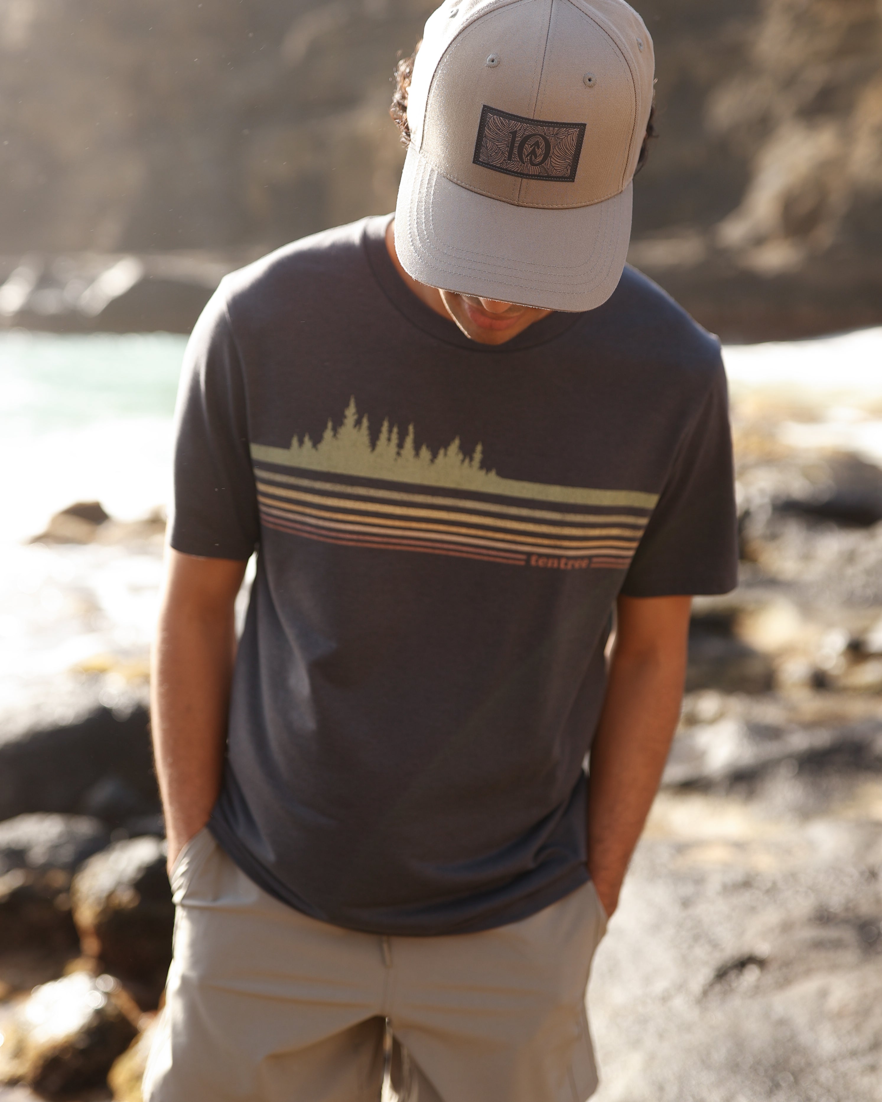 Mens Retro Treeline T-Shirt | Recycled Materials