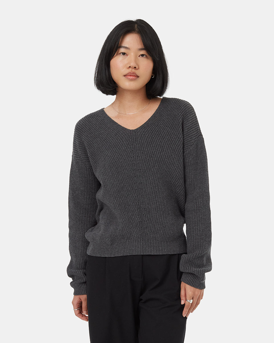 Womens Highline Cotton V-Neck Sweater | Organic Cotton