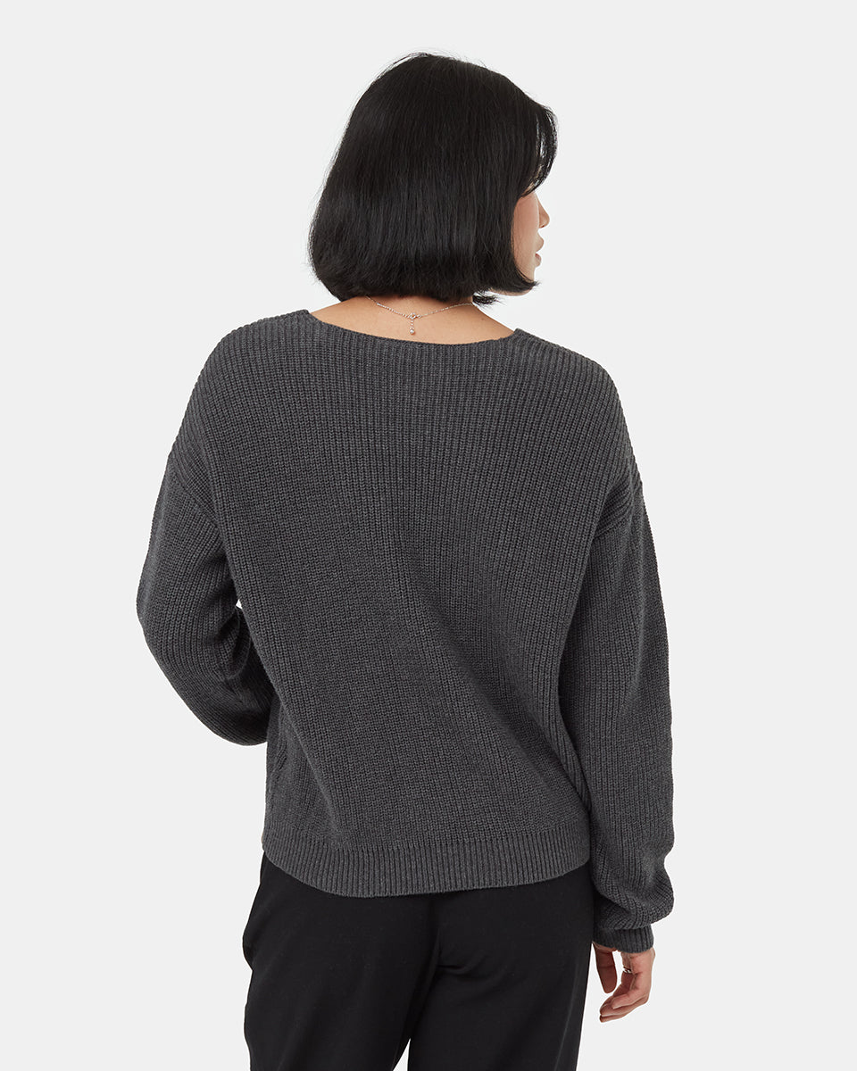 Womens Highline Cotton V-Neck Sweater | Organic Cotton