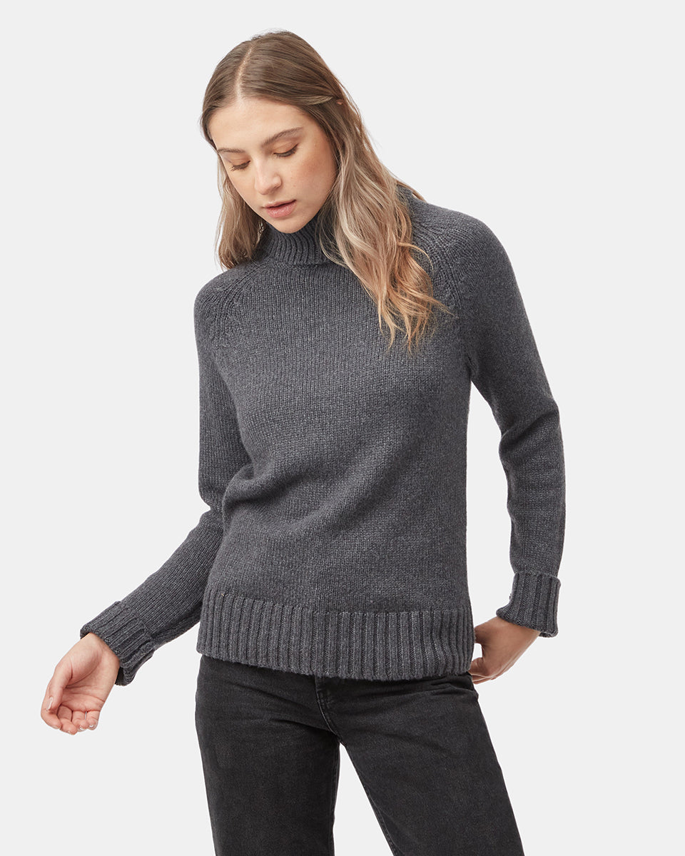 ニット/セーター HYKE 18aw TURTLENECK SWEATER Womens Highline Wool Turtleneck Sweater | Recycled Polyester