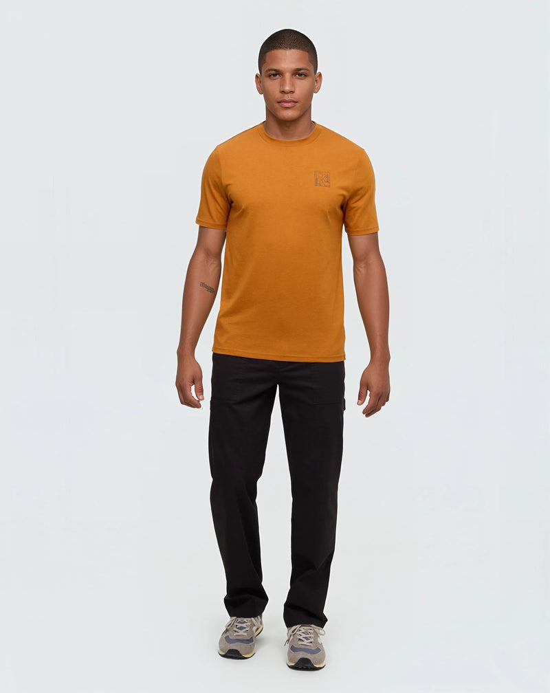 Mens graphic burnt orange t-shirts