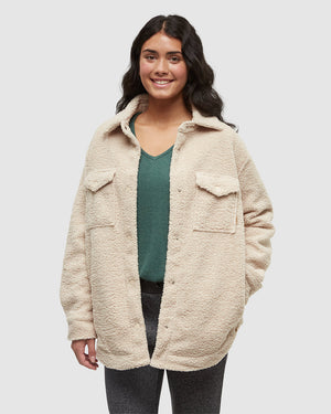 Oatmeal-Boucle-Oversized-Fit-Fleece-Jacket