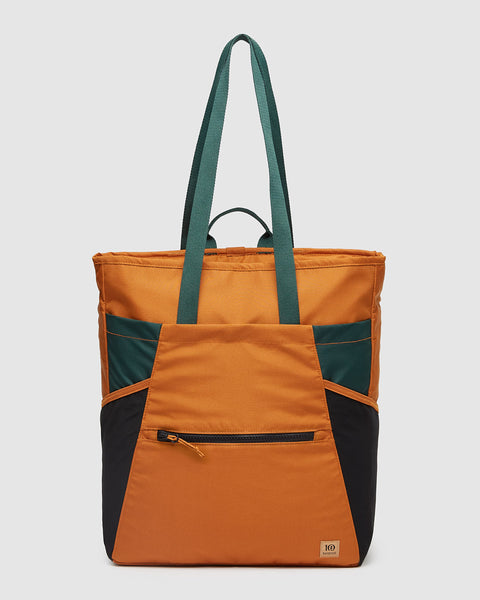 優里 1994 Orange Tote Bag Neon Orange Totebag | Rubber with Vegan Leather Handles