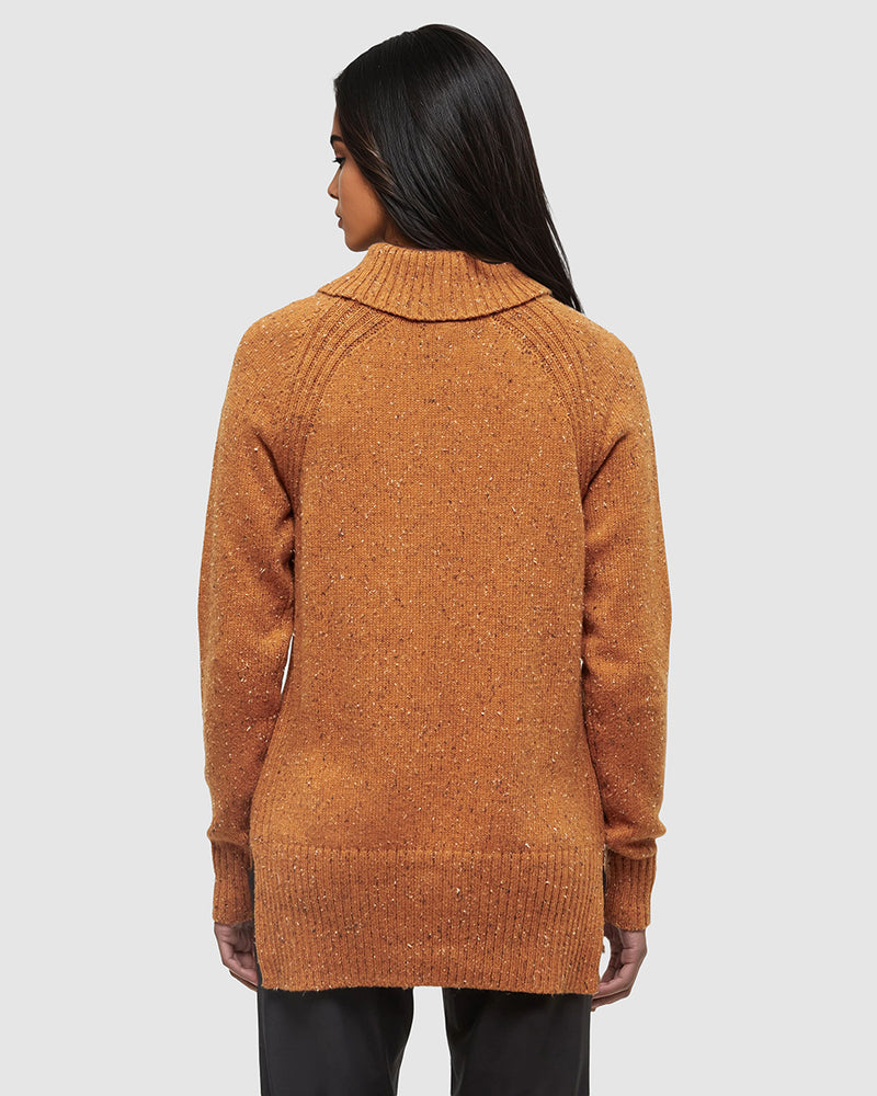 Orange-Relax-Organic-Cotton-Fleck-Woven-Sweater