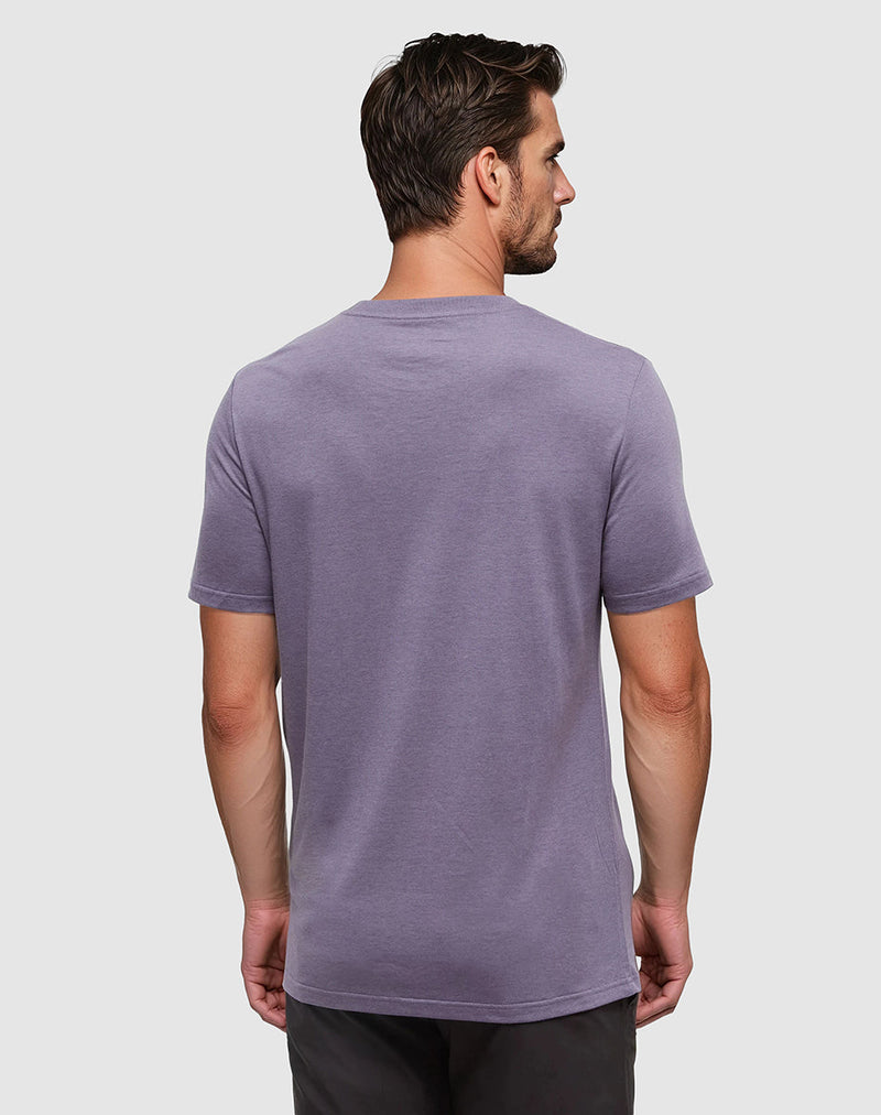 Purple-Regular-Fit-Crew-Neck-T-shirt