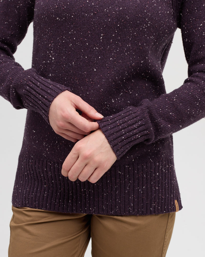 Purple-Relax-Organic-Cotton-Fleck-Woven-Sweater