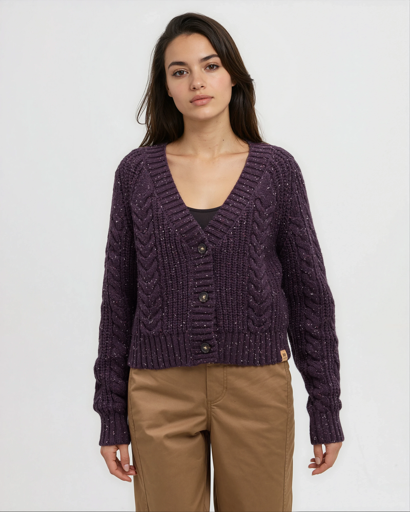 Purple-Women_s-Button-front-Cropped-Cardigan