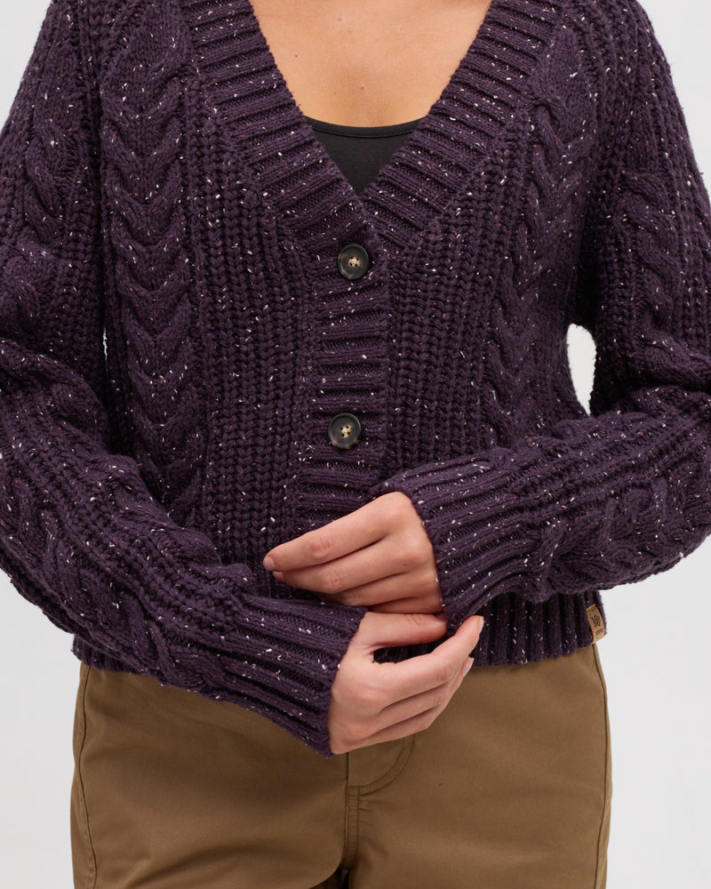 Purple-Women_s-Button-front-Cropped-Cardigan