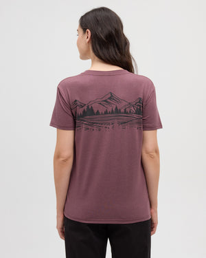 Purple-Women_s-Graphic-T-Shirt *Model is 5'9", wearing size S