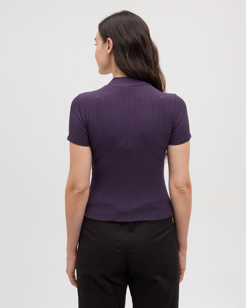 Purple-Women_s-Short-sleeve-Mockneck