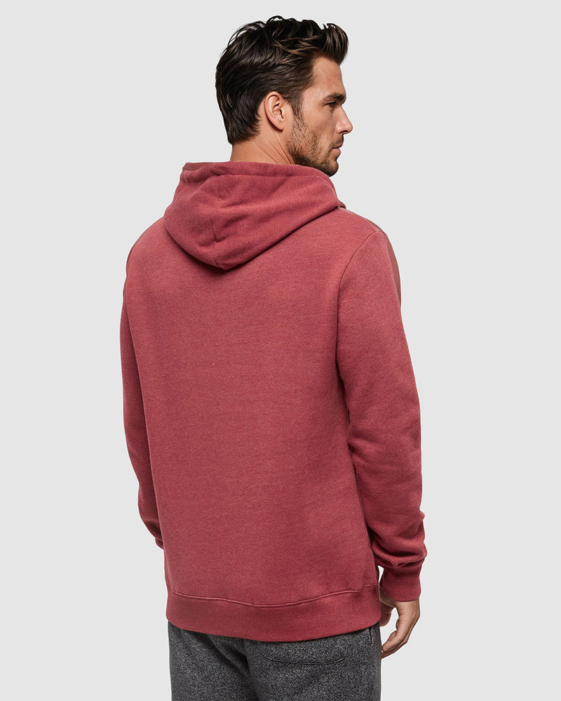 Red-Heather-Fleece-Regular-Fit-Hoodie