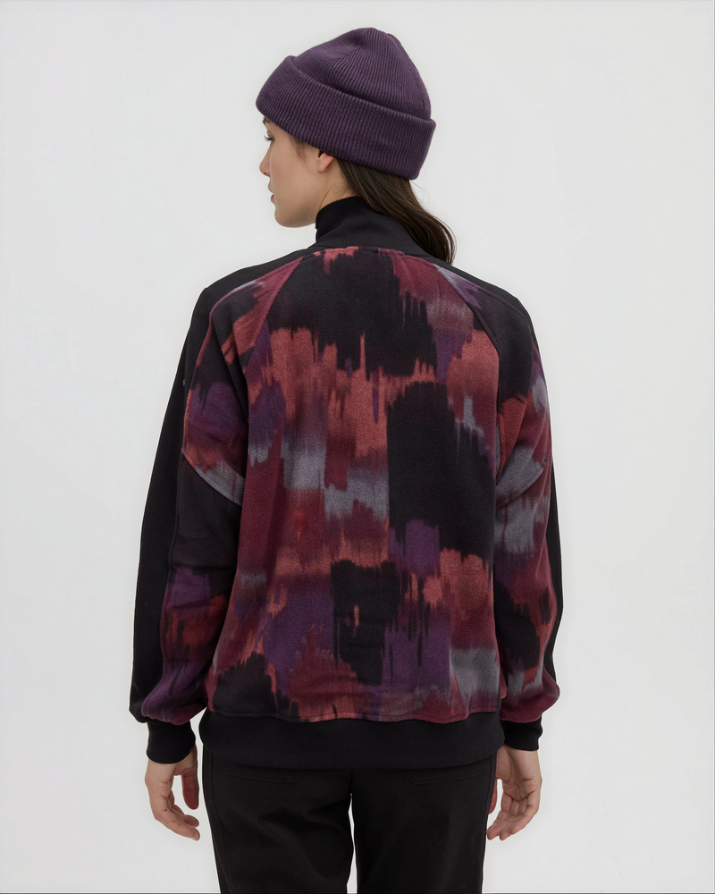Red-Recycled-MicroFleece-Half-Zip