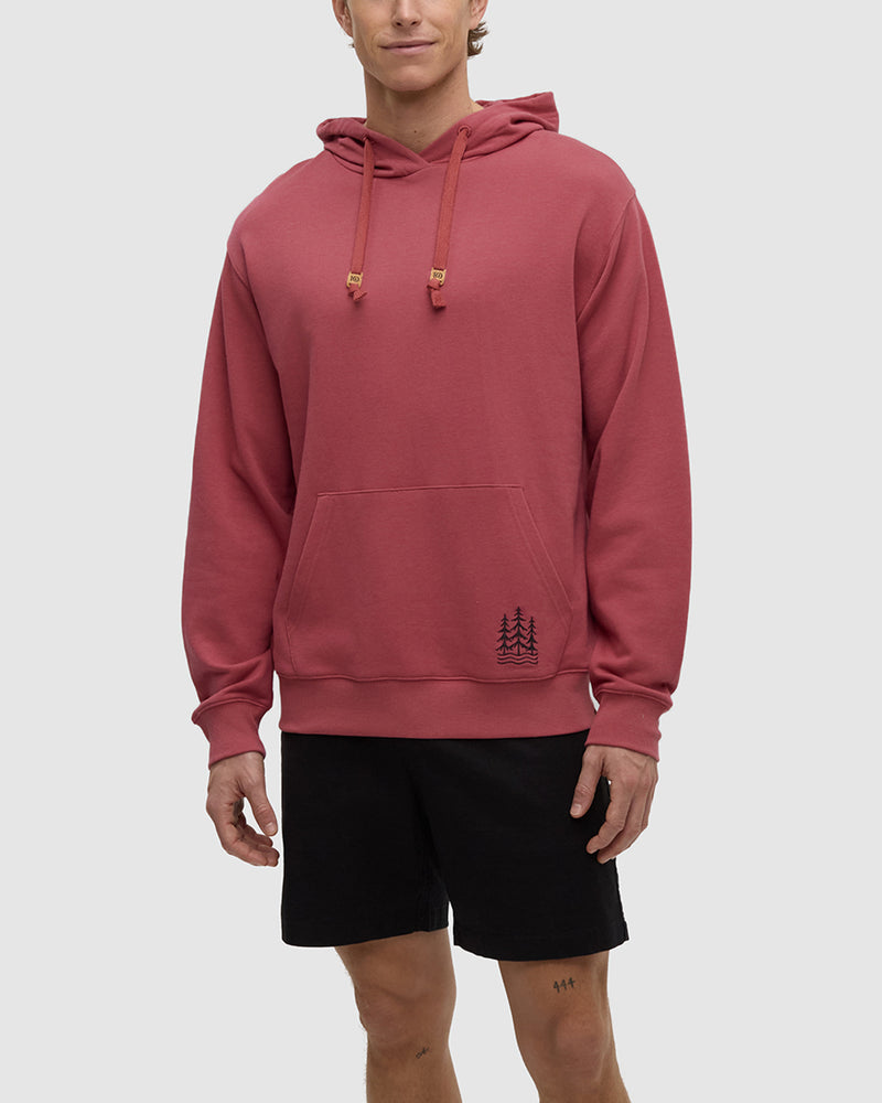 Red-Relaxed-Graphic-Hoodie