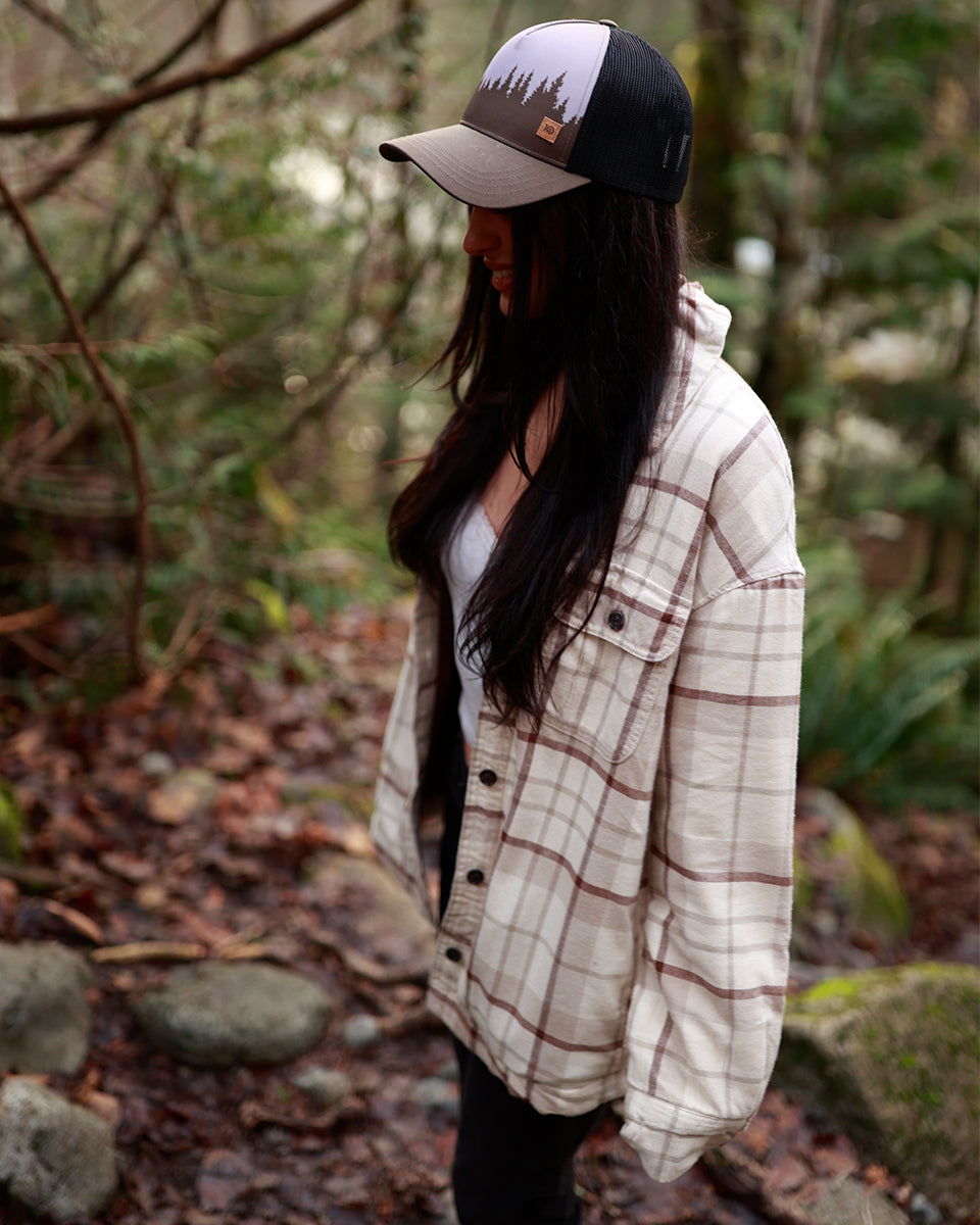 ジャケット・アウター Warm Tent Shirt Jacket Kapok Flannel Insulated Shacket | Recycled Materials