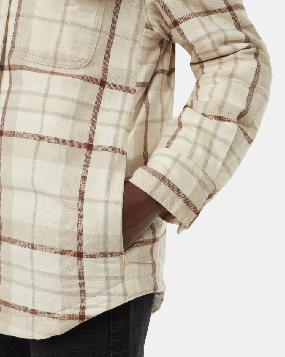 Kapok Flannel Insulated Shacket | Recycled Materials